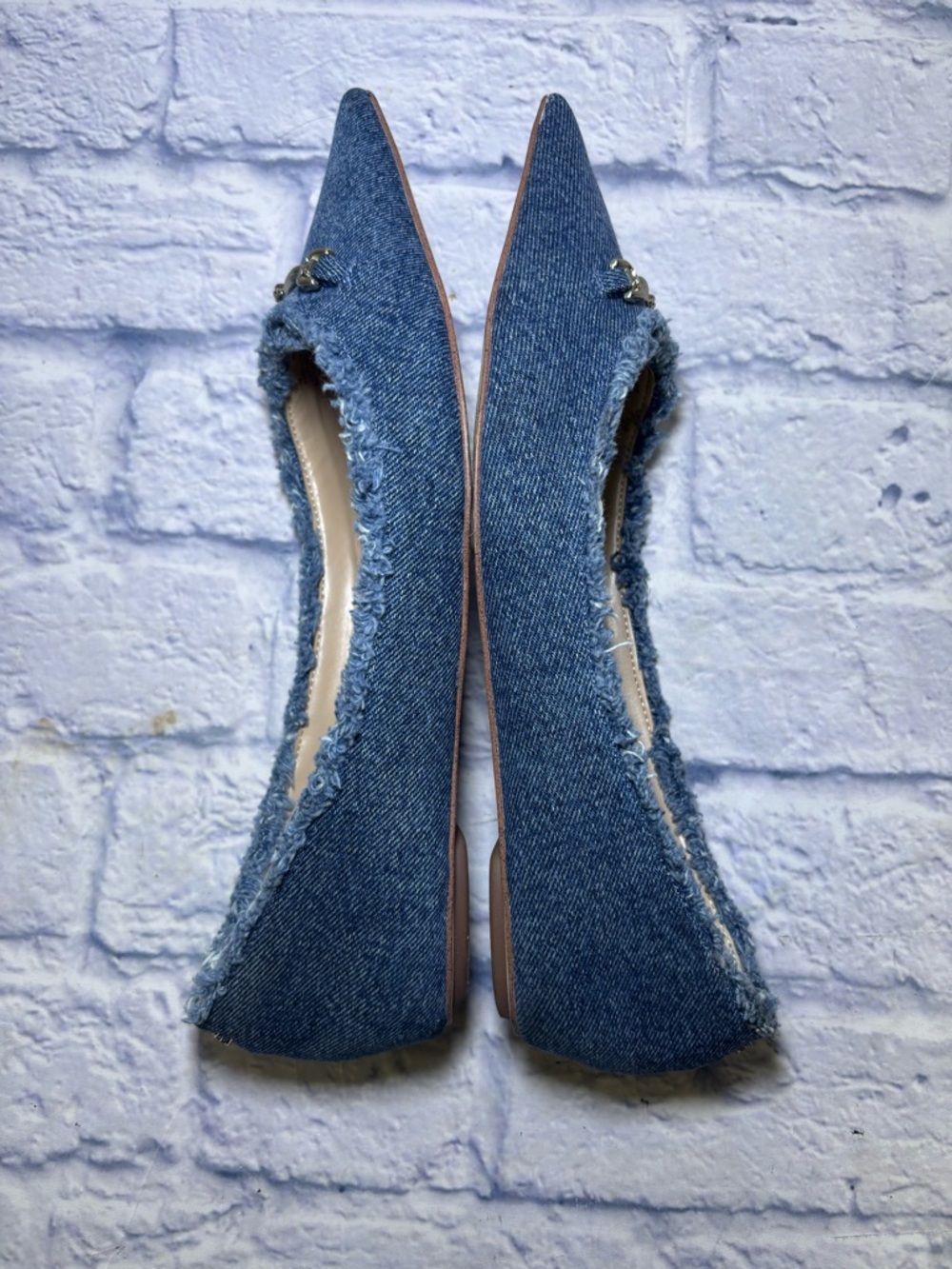 Sam Edelman Women’s Nori Ballet Flat Bluestone Denim Size 10M Buckle Hardware - Picture 13 of 15